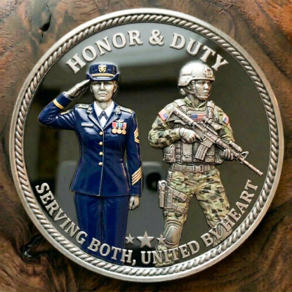 🏆Last Day 60% OFF - "She Rocks Both Worlds" DD214 Commemorative Coin 🎖️👢👠