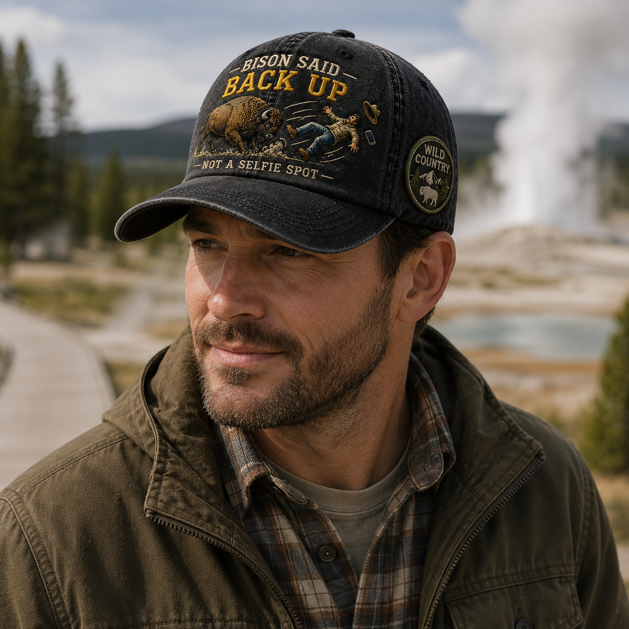 🦬 Bison Said Back Up Vintage Embroidered Cap