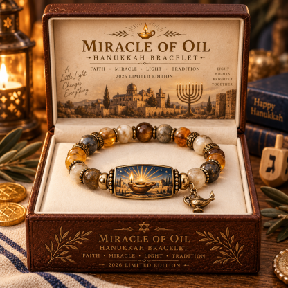 🔥49% Off Last Day🔥BUY 3 GET 1 FREE🔥2026 Limited Edition Hanukkah Bracelet – Festival of Lights Symbolic Beaded Bracelet
