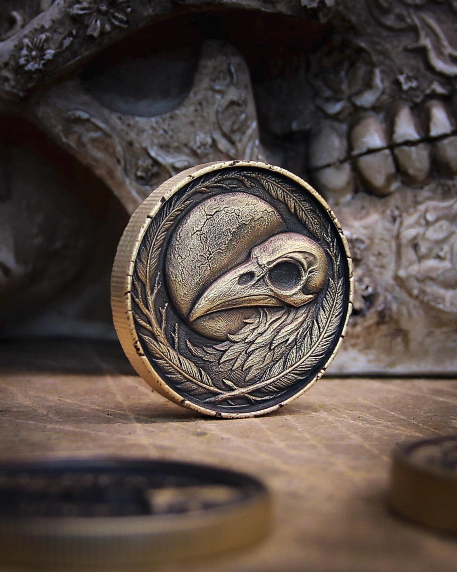 ⚡️Last Day 60% OFF -Raven & Skull Brass Coin