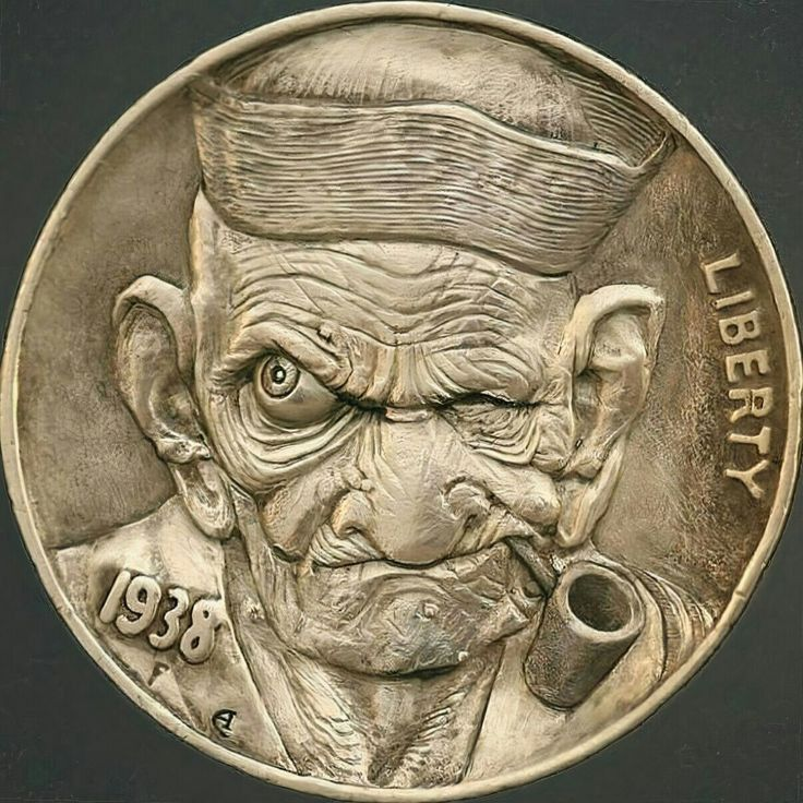 "The Survivor" Hand-Carved Authentic Hobo Nickel