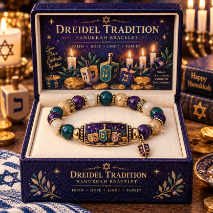 🔥49% Off Last Day🔥BUY 3 GET 1 FREE🔥2026 Limited Edition Hanukkah Bracelet – Festival of Lights Symbolic Beaded Bracelet