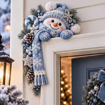 🔥49% Off Last Day🔥BUY 3 GET 1 FREE🔥Christmas Door Corner Topper Decoration – Peeking Santa, Snowman, Gingerbread, Gnome, Angel & Reindeer Holiday Door Frame Decor