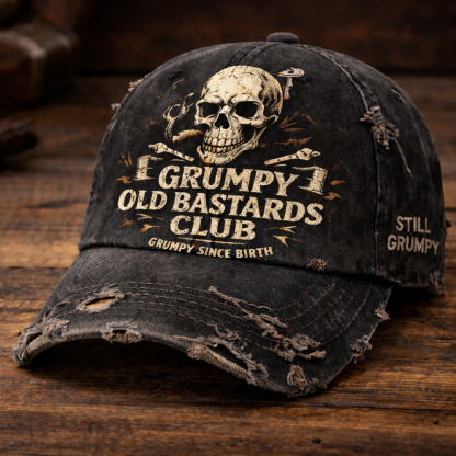 Grumpy Old Bastards Club™ Baseball Cap 🏴‍☠️💀