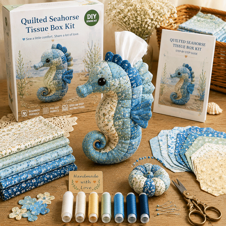🌿 Quilted Turtle DIY Tissue Box Kit