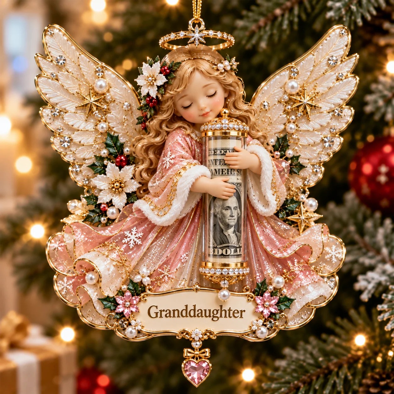 🔥 LAST DAY 50% OFF –👼🎄 Christmas Angel Cash Holder Ornament