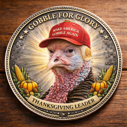 Quirky Feathered King - "Make America Gobble Again"