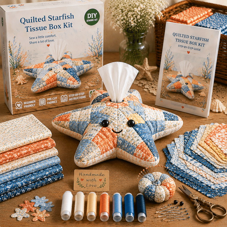 🌿 Quilted Turtle DIY Tissue Box Kit