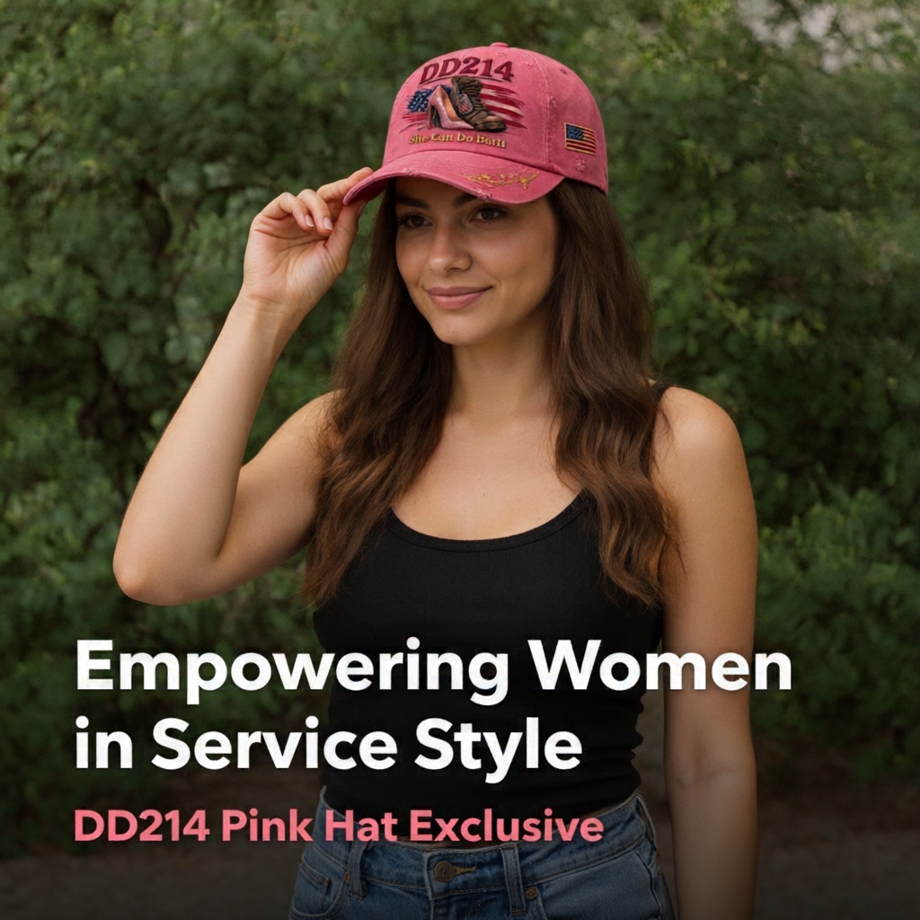 "DD214 Hat: She Can Do Both – Honoring Women Veterans" 🎖️👠🧢