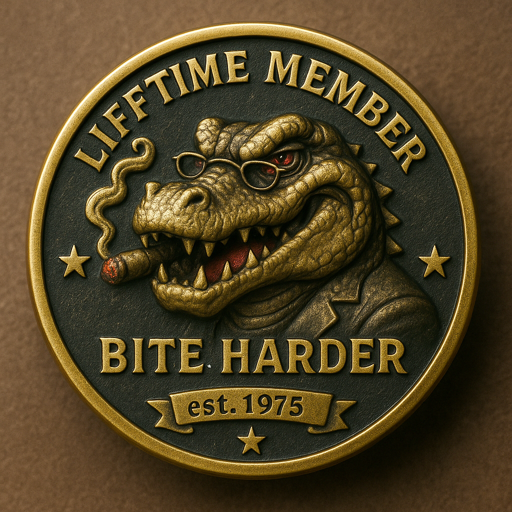 🏆Flash Sale 60% OFF - Grumpy Old Gator Club Challenge Coin – “Bite Harder” Edition