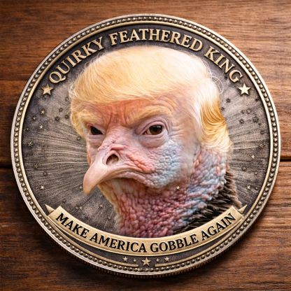 Quirky Feathered King - "Make America Gobble Again"
