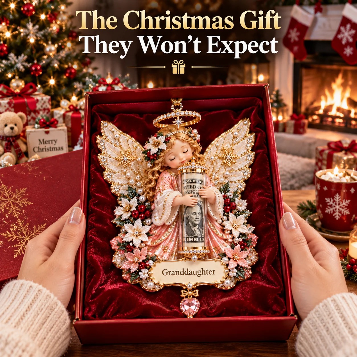 🔥 LAST DAY 50% OFF –👼🎄 Christmas Angel Cash Holder Ornament
