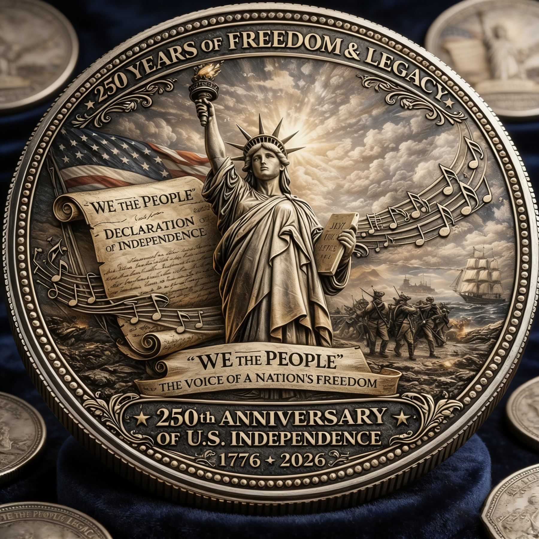 🔥LAST DAY 39% OFF-250th Anniversary Commemorative Coin" 🎸🗽