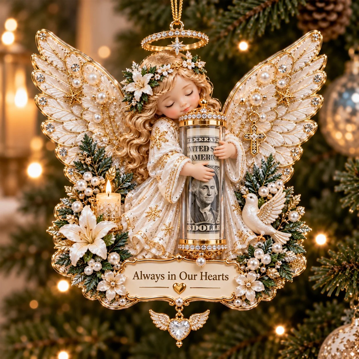 🔥 LAST DAY 50% OFF –👼🎄 Christmas Angel Cash Holder Ornament
