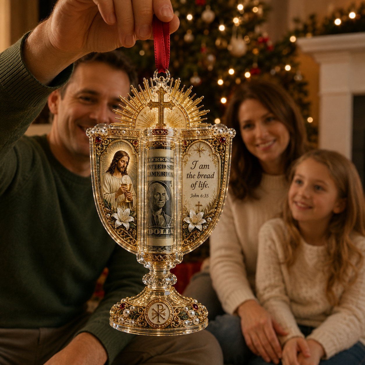 🔥49% Off Last Day🔥BUY 3 GET 1 FREE🔥Christian Cash Gift Christmas Ornament – Faith-Inspired Money Holder Keepsake