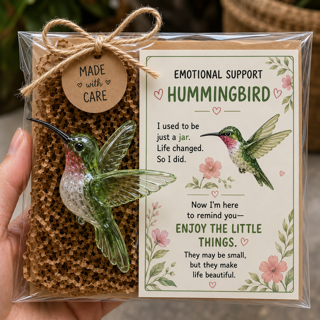 💛 Emotional Support Glass Animal Gift – A Little Reminder You Matter