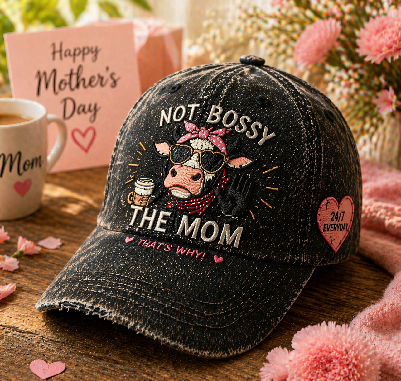 "Not Bossy, Just a Supermom" Cap 🦸‍♀️💖