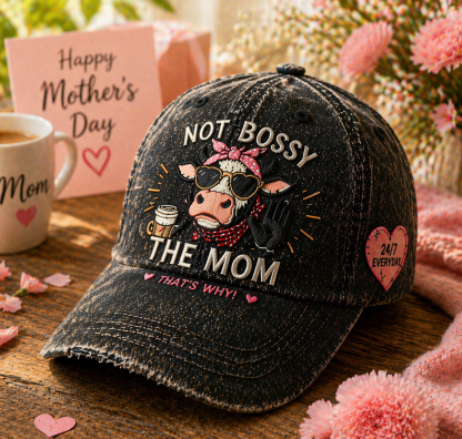 "Not Bossy, Just a Supermom" Cap 🦸‍♀️💖