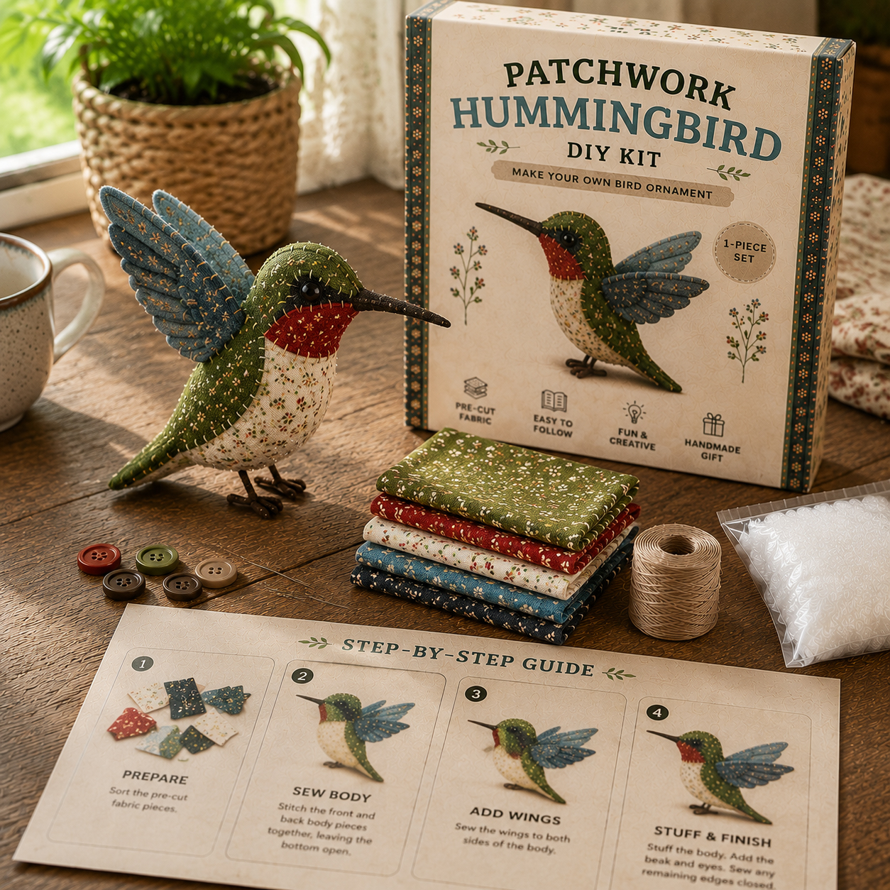 🐭🧵 Patchwork Mouse DIY Kit