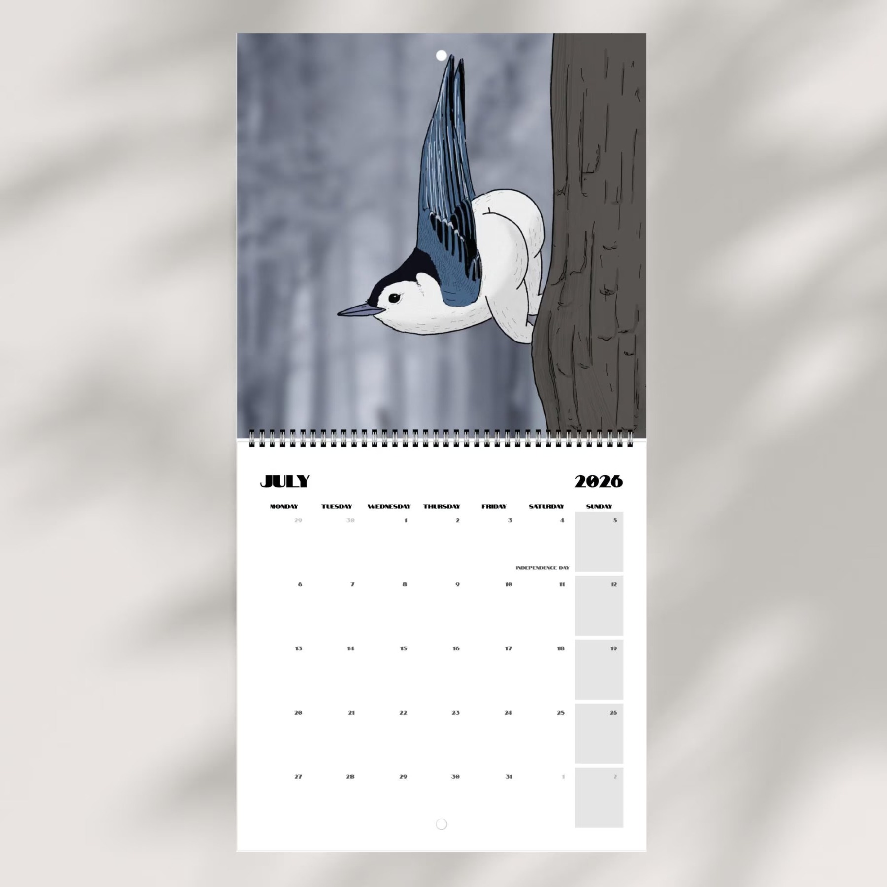 📅Extremely Accurate Birds 2026 Wall Calendar, Gag Gifts for the Bird Love, Secret Santa