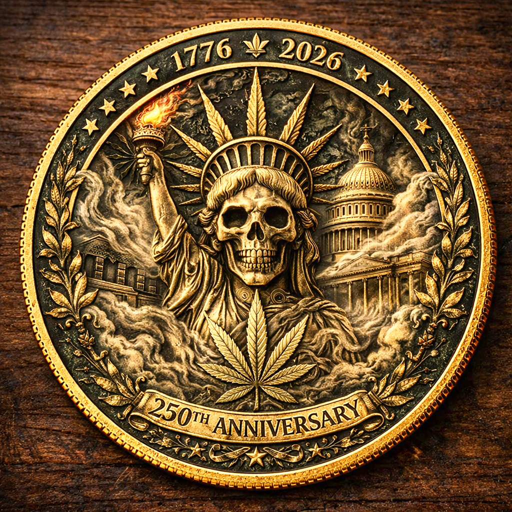 250th Anniversary of Freedom Commemorative Coin" 💀🍃