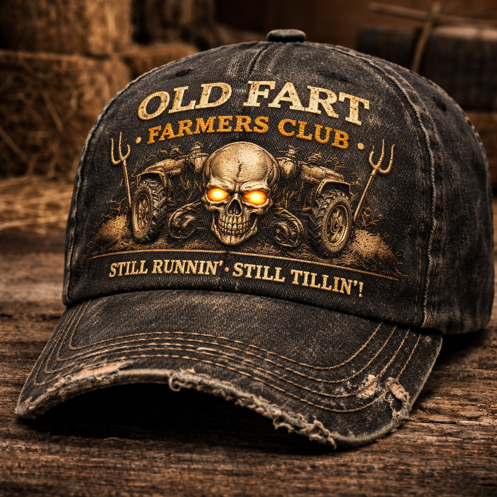 OLD FART FARMERS CLUB CAP – STILL RUNNIN' STILL TILLIN'! 🧑‍🌾💀