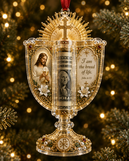 🔥49% Off Last Day🔥BUY 3 GET 1 FREE🔥Christian Cash Gift Christmas Ornament – Faith-Inspired Money Holder Keepsake