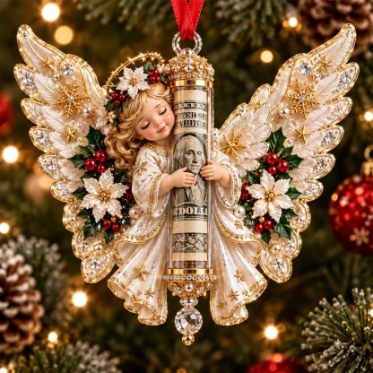 🔥 LAST DAY 50% OFF –👼🎄 Christmas Angel Cash Holder Ornament