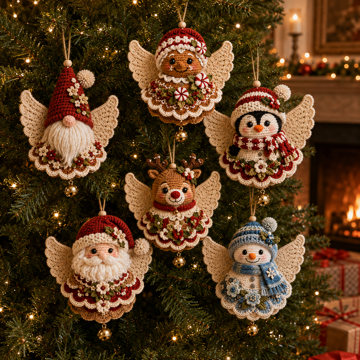 🔥49% Off Last Day🔥BUY 3 GET 1 FREE🔥DIY Christmas Angel Crochet Ornament Kit – Handmade Holiday Tree Decoration