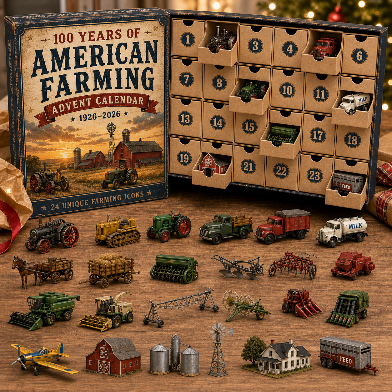 100 Years of American Farming Advent Calendar 2026 – 24 Days of Vintage Tractors, Farm Machines & Rural Icons