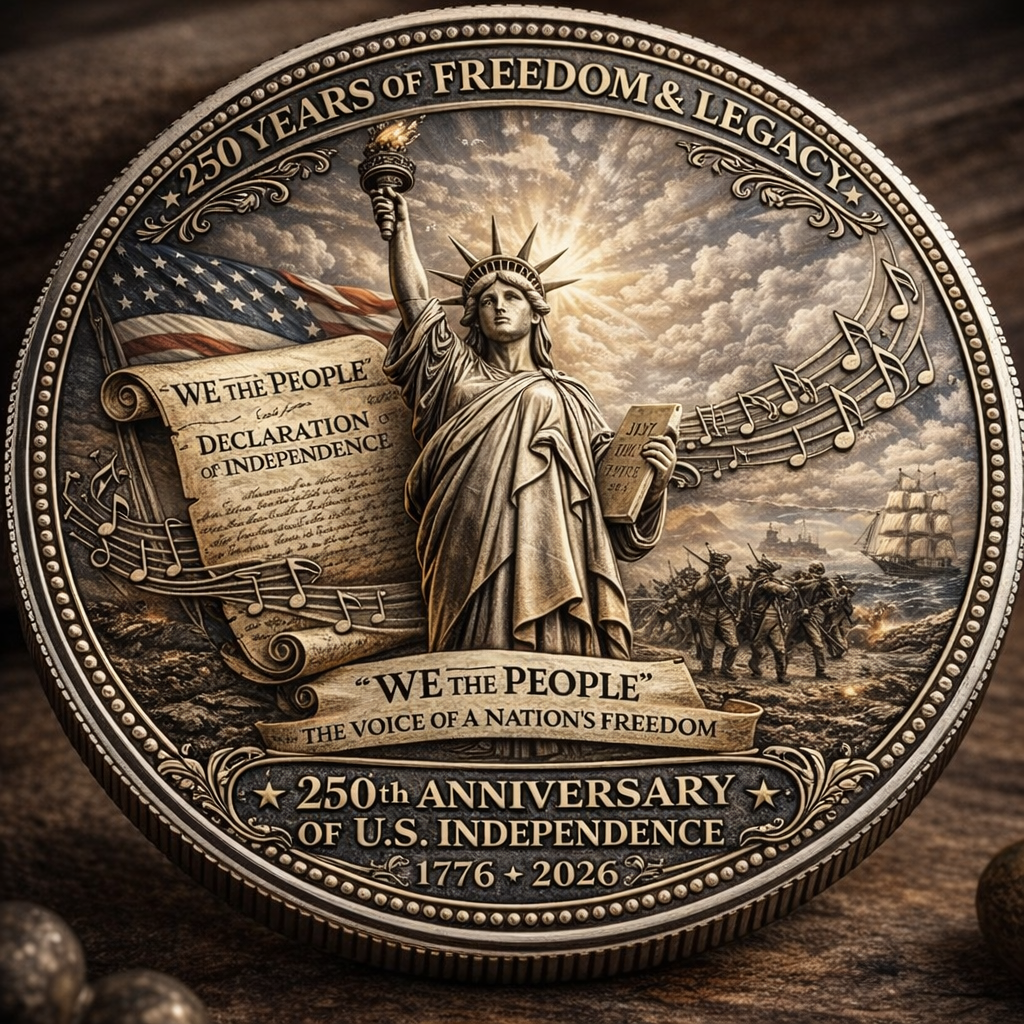 🔥LAST DAY 39% OFF-250th Anniversary Commemorative Coin" 🎸🗽