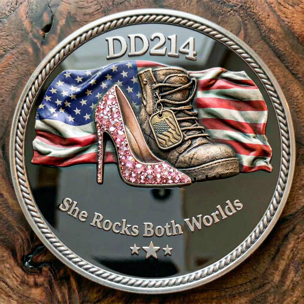 🏆Last Day 60% OFF - "She Rocks Both Worlds" DD214 Commemorative Coin 🎖️👢👠