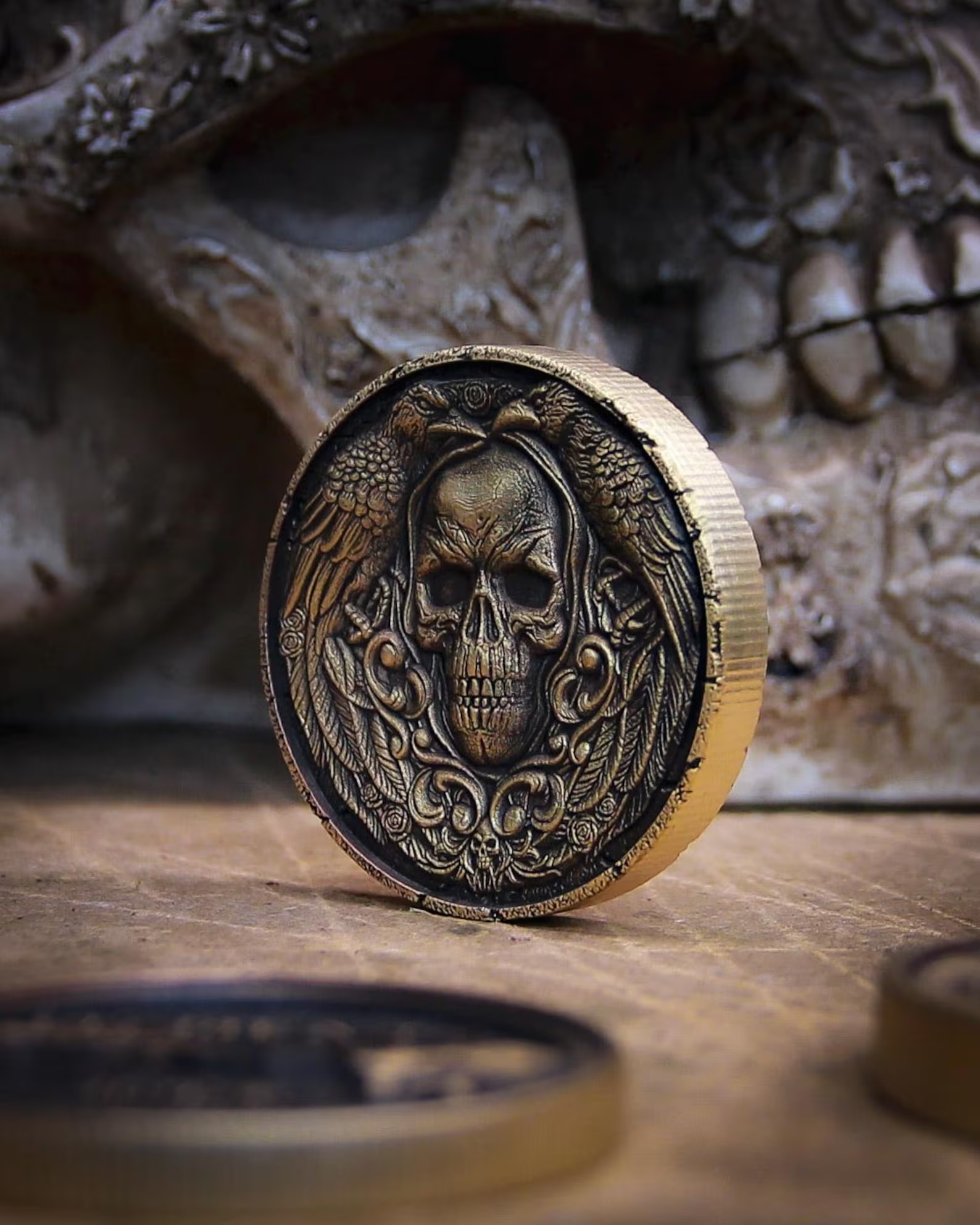 ⚡️Last Day 60% OFF -Raven & Skull Brass Coin