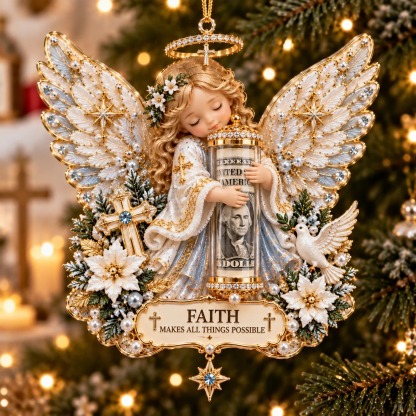 🔥 LAST DAY 50% OFF –👼🎄 Christmas Angel Cash Holder Ornament