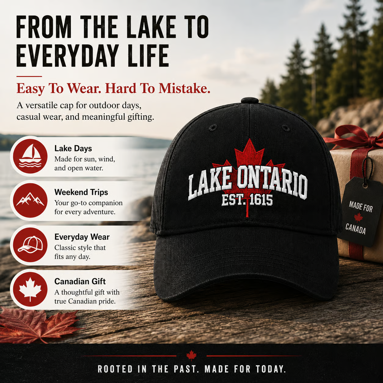 Lake Ontario cap for outdoor and everyday life