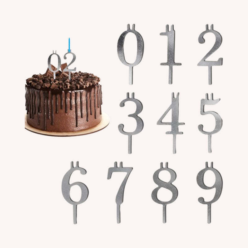 Reusable Number Birthday Candle Holder Set