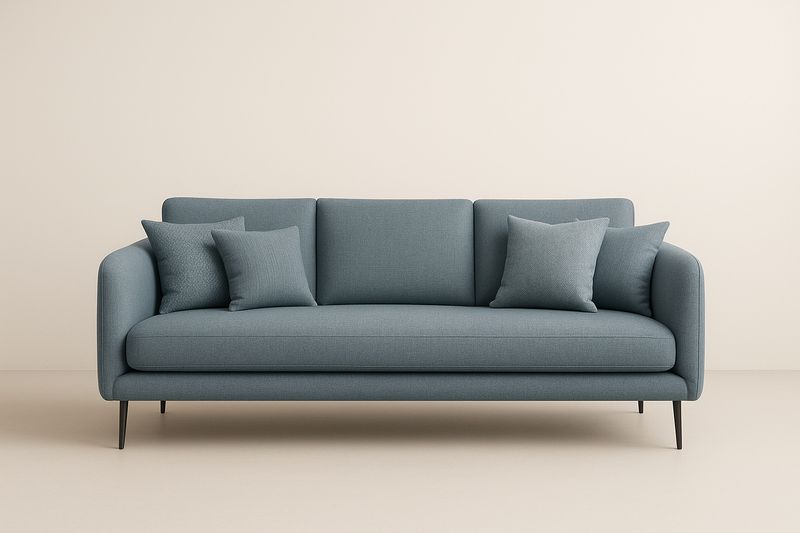 Divano in tessuto poliestere blu