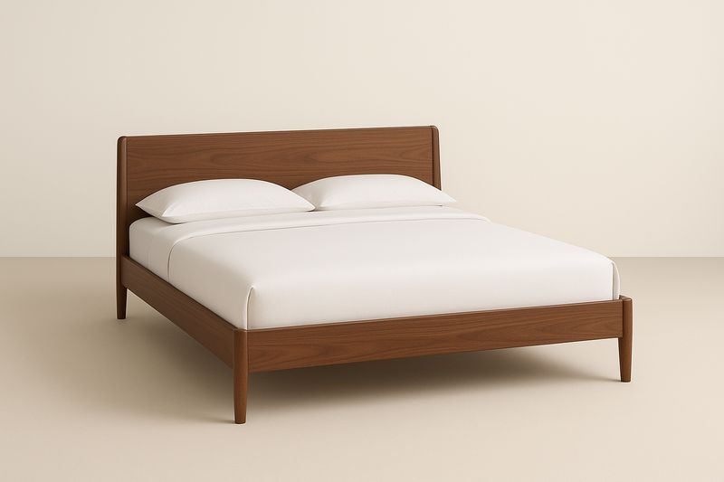 Letto matrimoniale in legno marrone 200x160 cm