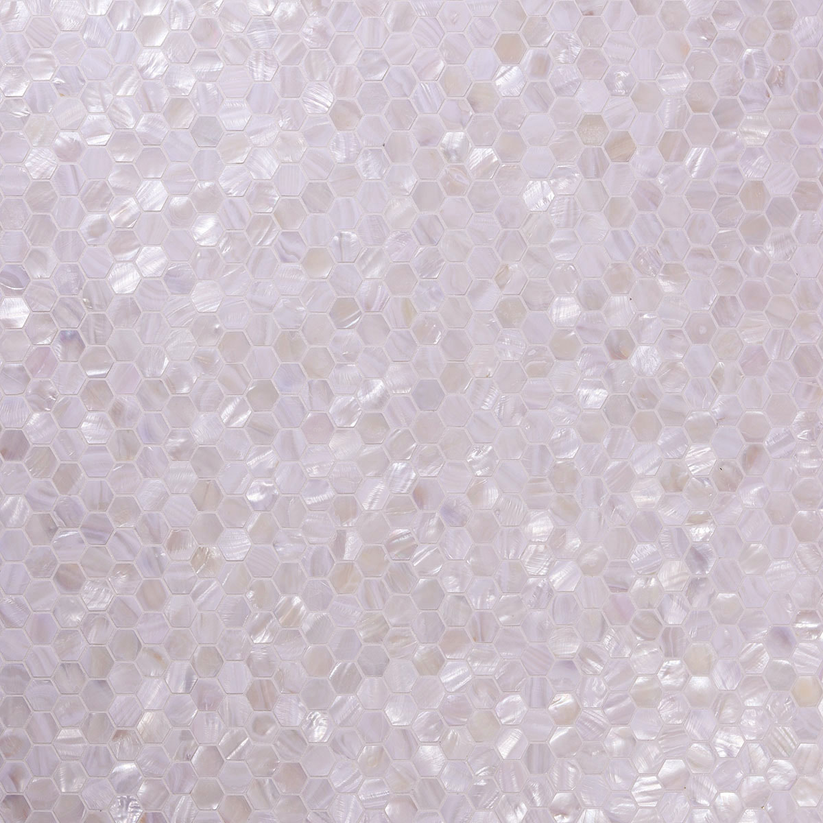 Full surface of mini hexagon mother of pearl mosaic tile pattern