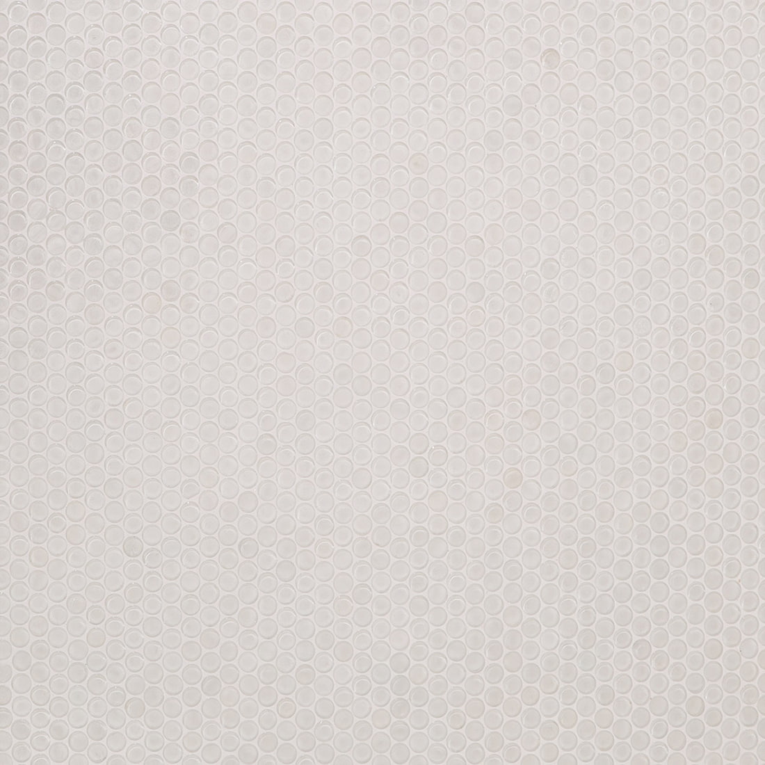 Seamless pattern of a large surface covered in white penny round glass mosaic