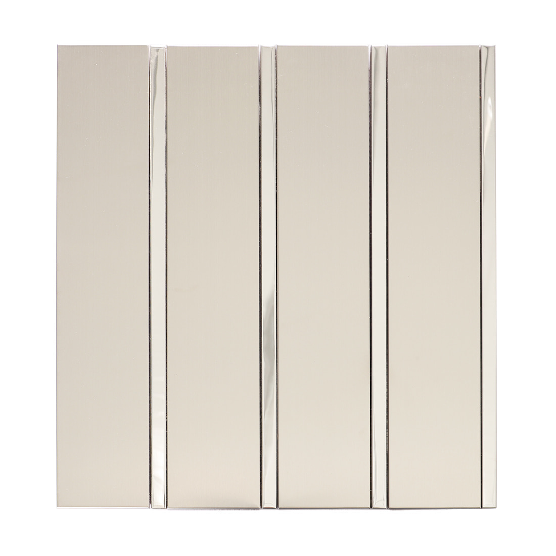 Silver Brushed Metal Strip Bathroom & Wall Stainless Steel Mosaic Tile 