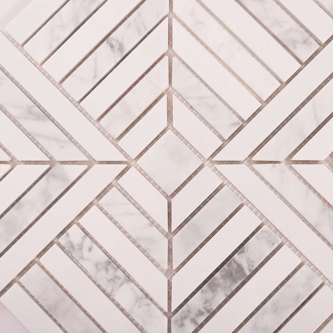 Close up of the center join with a square feature tile