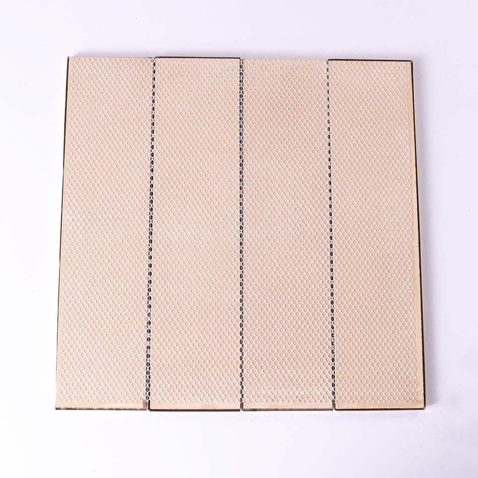 black metal mosaic mesh backing