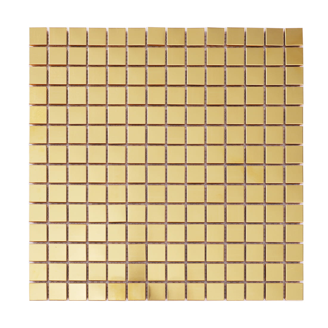 Full sheet of brass square metal mosaic tile
