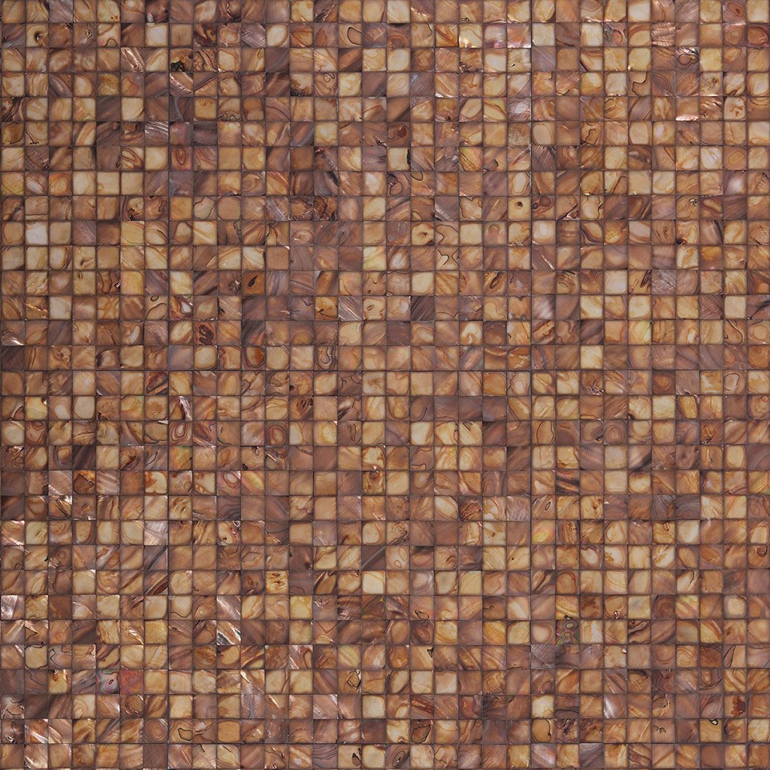Dyed Brown Mother of Pearl Mosaic Tile Sheet – Natural Shell Square Tiles with Glossy Iridescent Surface for Kitchen Backsplashes, Bathroom Walls & Decorative Panels-Woos Tiles