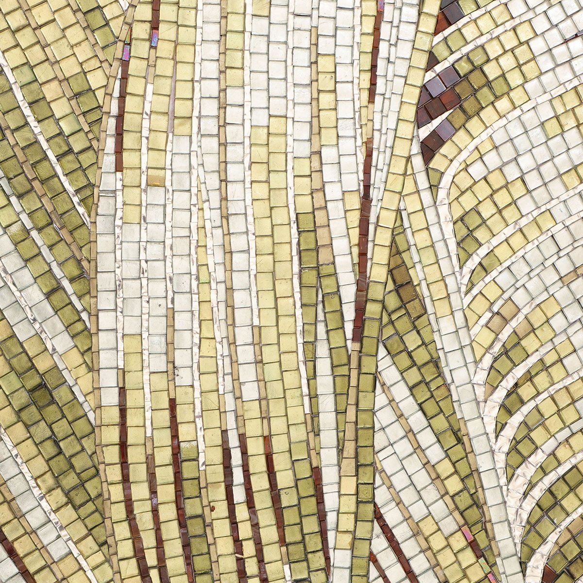 Golden Leaf Mosaic Mural – Luxury Handcrafted Glass Wall Art for Modern Interiors-Woos Tiles