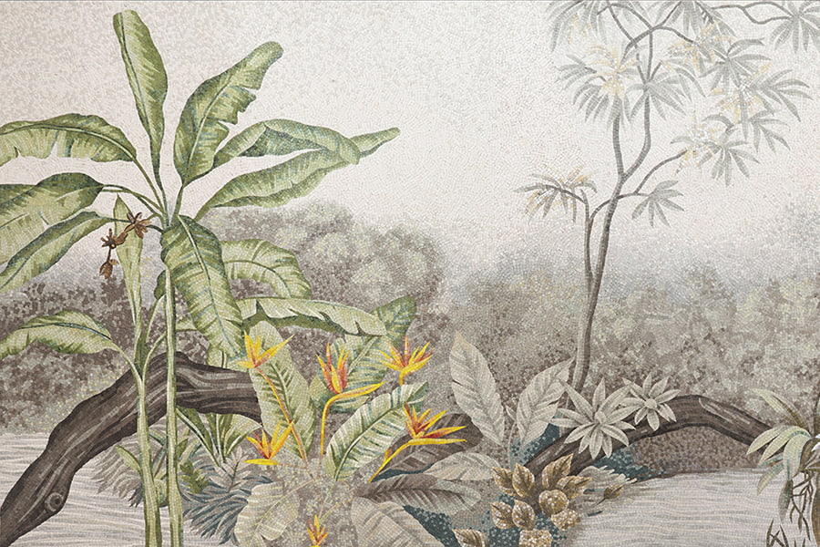 Handmade Mosaic Mural - Tropical Jungle