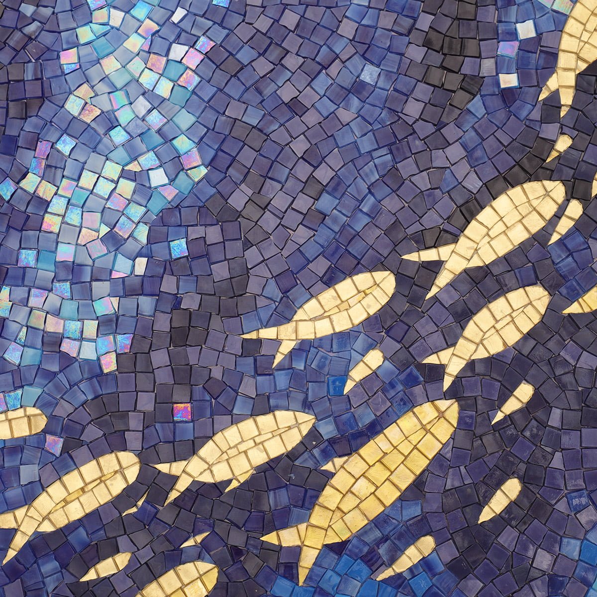 Fish School Mosaic Mural for Coastal Pool Feature Walls – Woos Tiles
