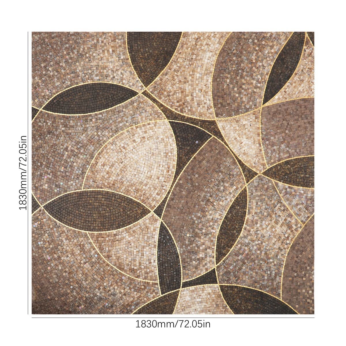 Large custom glass mosaic panel for modern hotel decoration