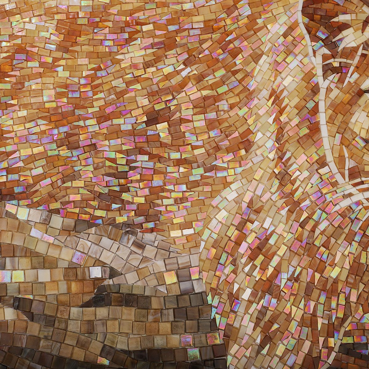 Handmade Cougar Mosaic Mural – Artisan Wildlife Wall Art for Home Décor-Woos Tiles